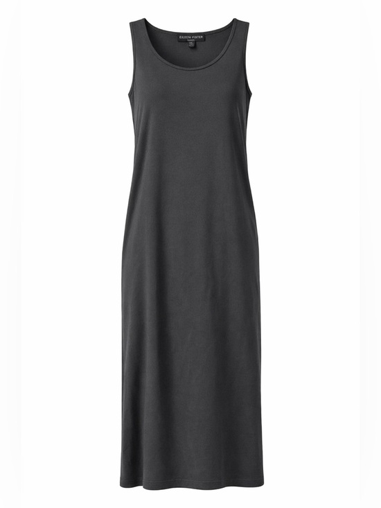 Eileen Fisher Dresses & Skirts - Eileen Fisher Petite Midi Tank Dress Minimalist Stretch Black Capsule Wardrobe
